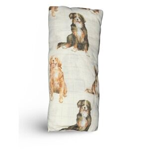 Bamboo Baby Swaddle Blanket, Doggie Print, Shower Gift
